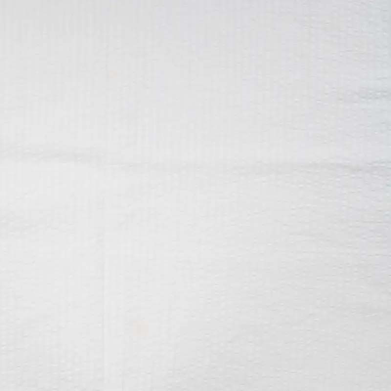 Tyg:  Bubble Stripe Uni Ecru - varmt vitt, krinklat bomullstyg 145 cm brett