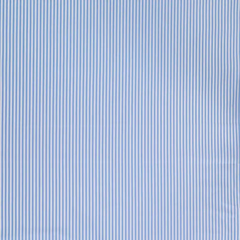 Tyg:  Fancy Stripe - Tunnt, blå/vit, randigt bomullstyg, ca 140 cm brett