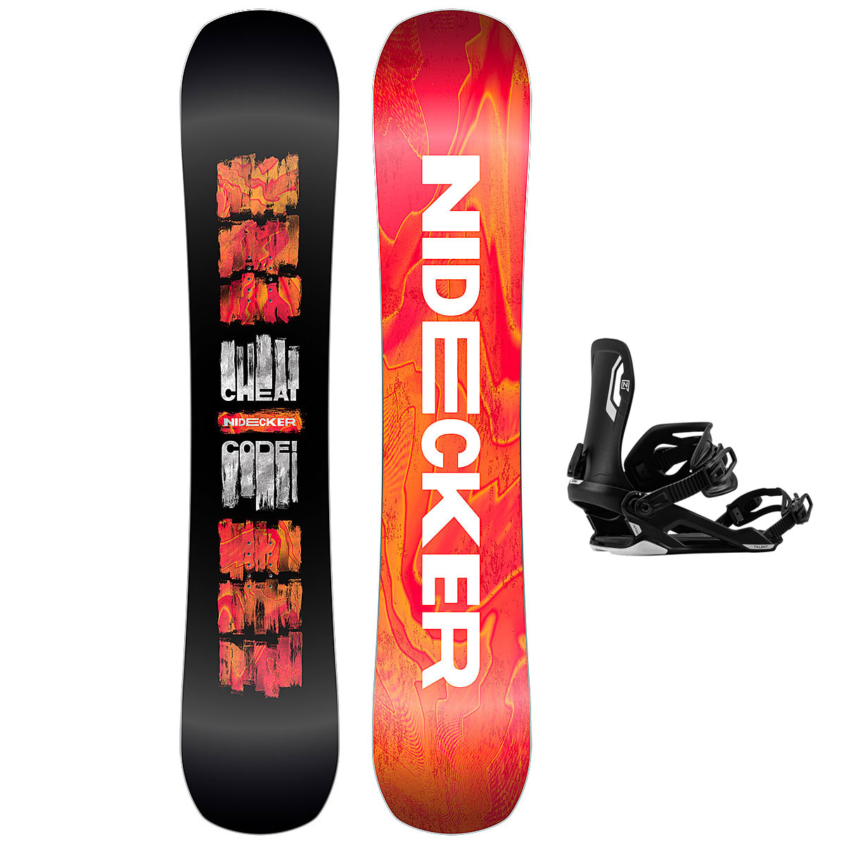 Nidecker Snowboard Set - Cheat Code 156 + Nitro Talent Black M