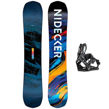 Nidecker Snowboard Set - Play 156 + Flow Nexus Black L
