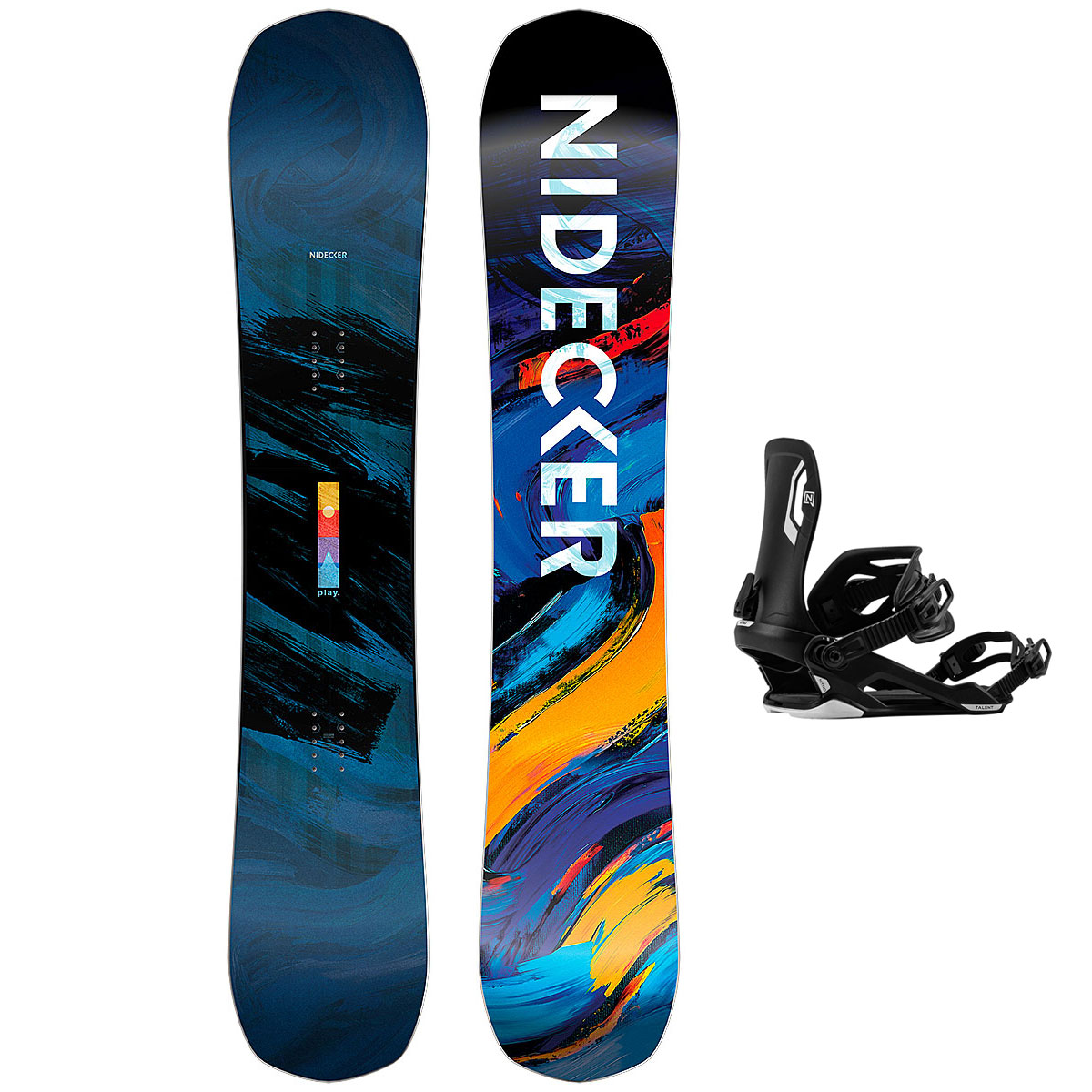 Nidecker Snowboard Set - Play 156 + Nitro Talent Black M