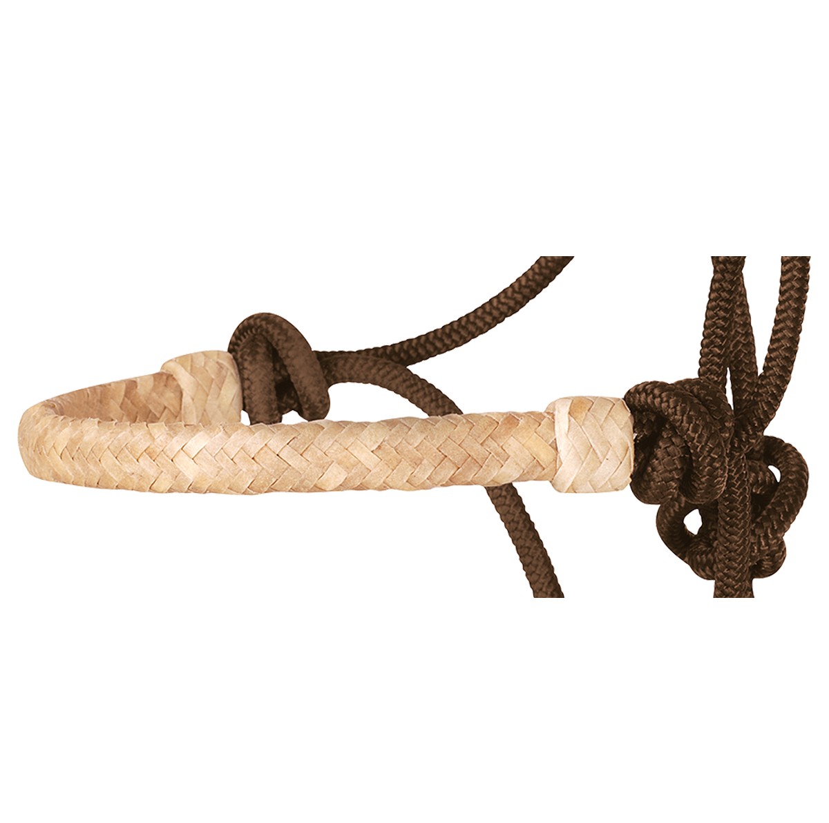 Classic Equine® Braided Rawhide rope halter, brown - 2