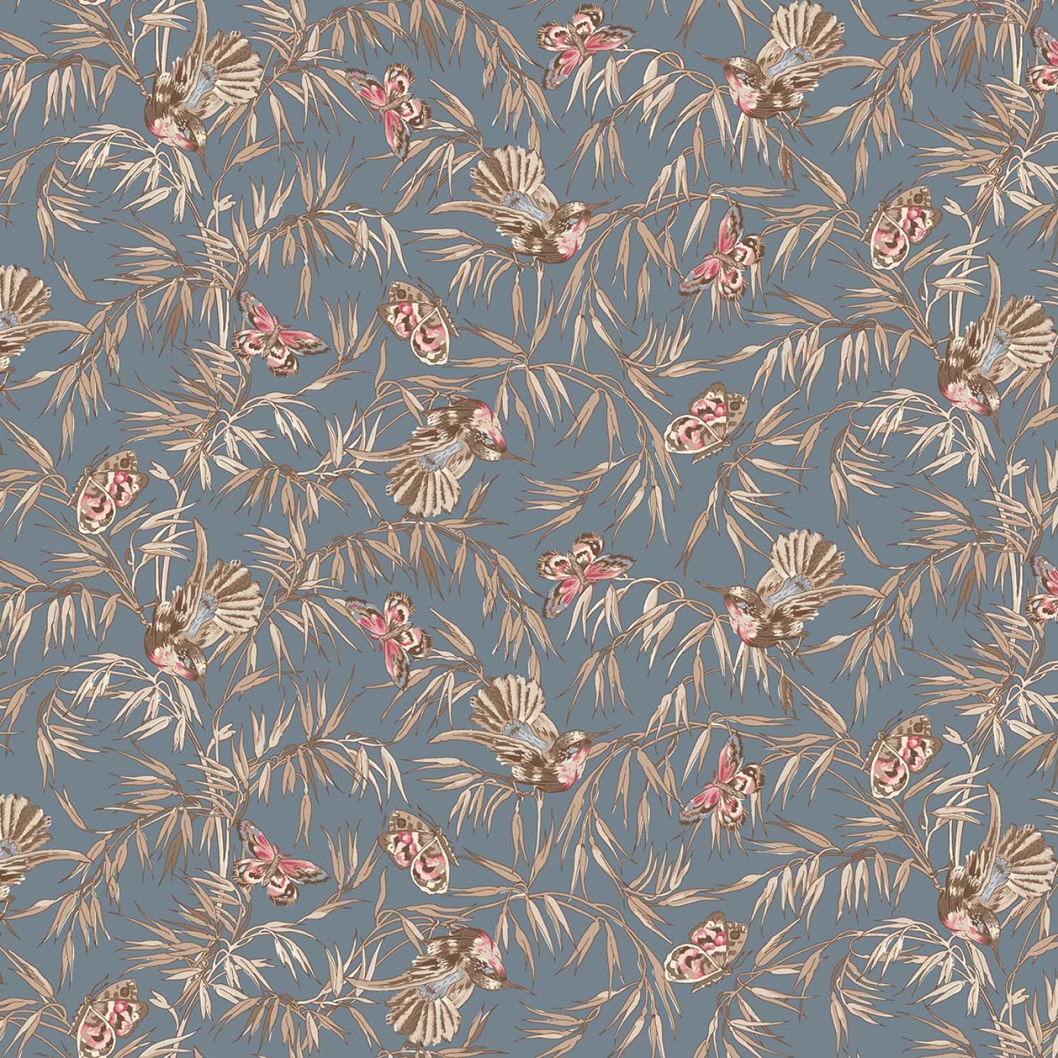 Tyg: Blue Birds and Butterflies - Meadow Blush/Maywood Studio