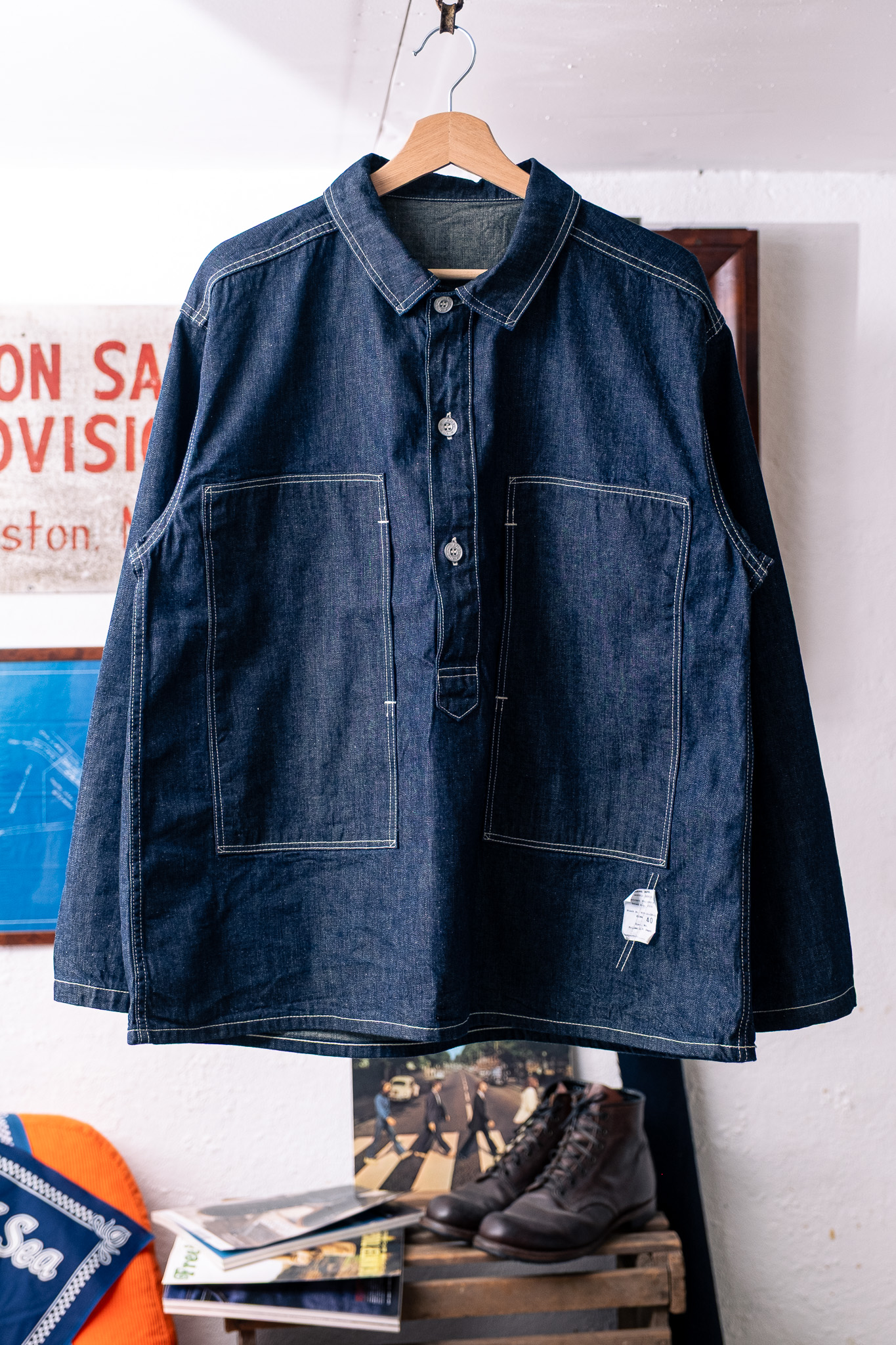 TCB Jeans - Catface Pullover Shirt Denim