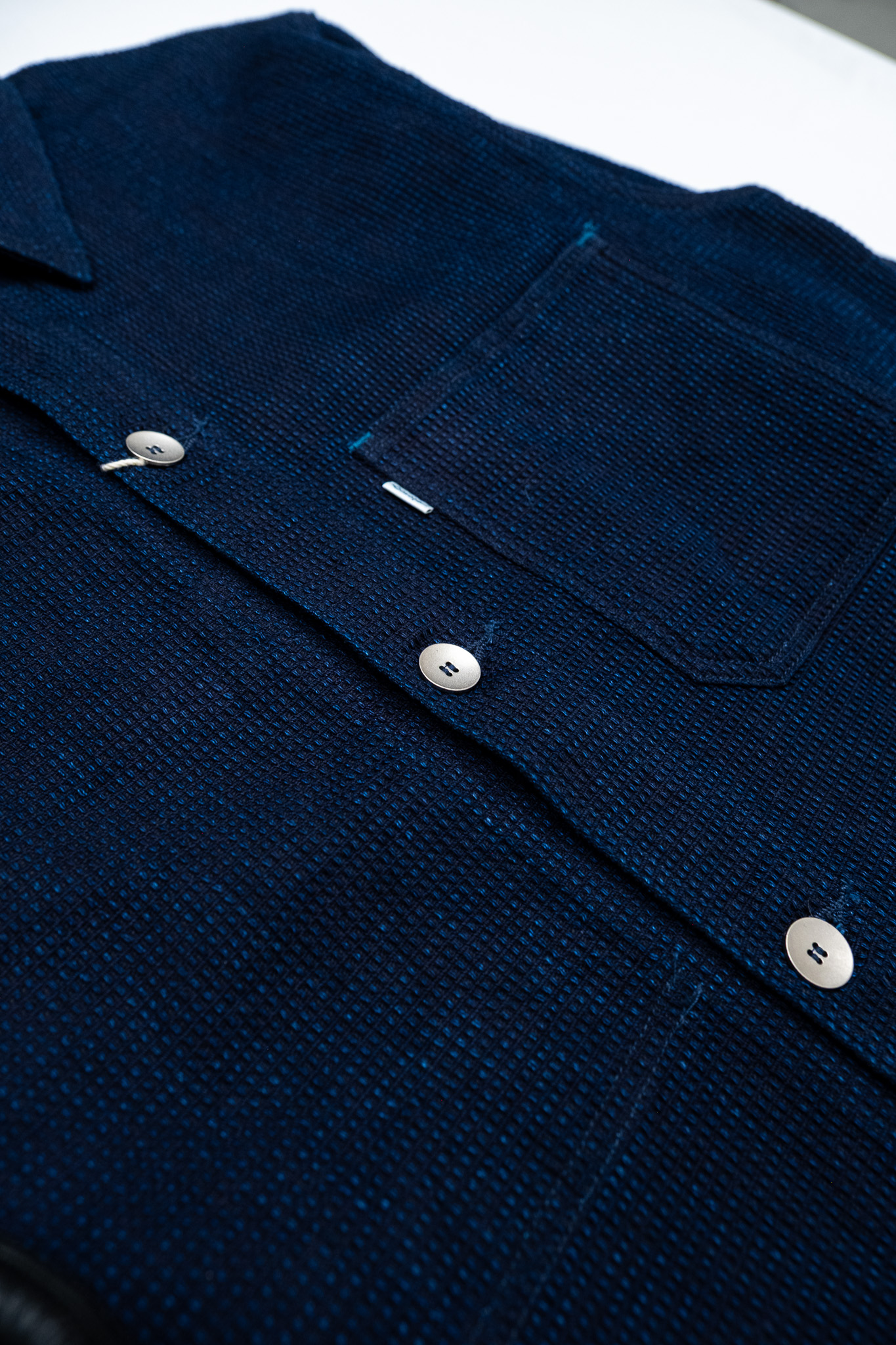 Omoto Denim - 3750 12oz Cube Sashiko Denim Chore Jacket - 5