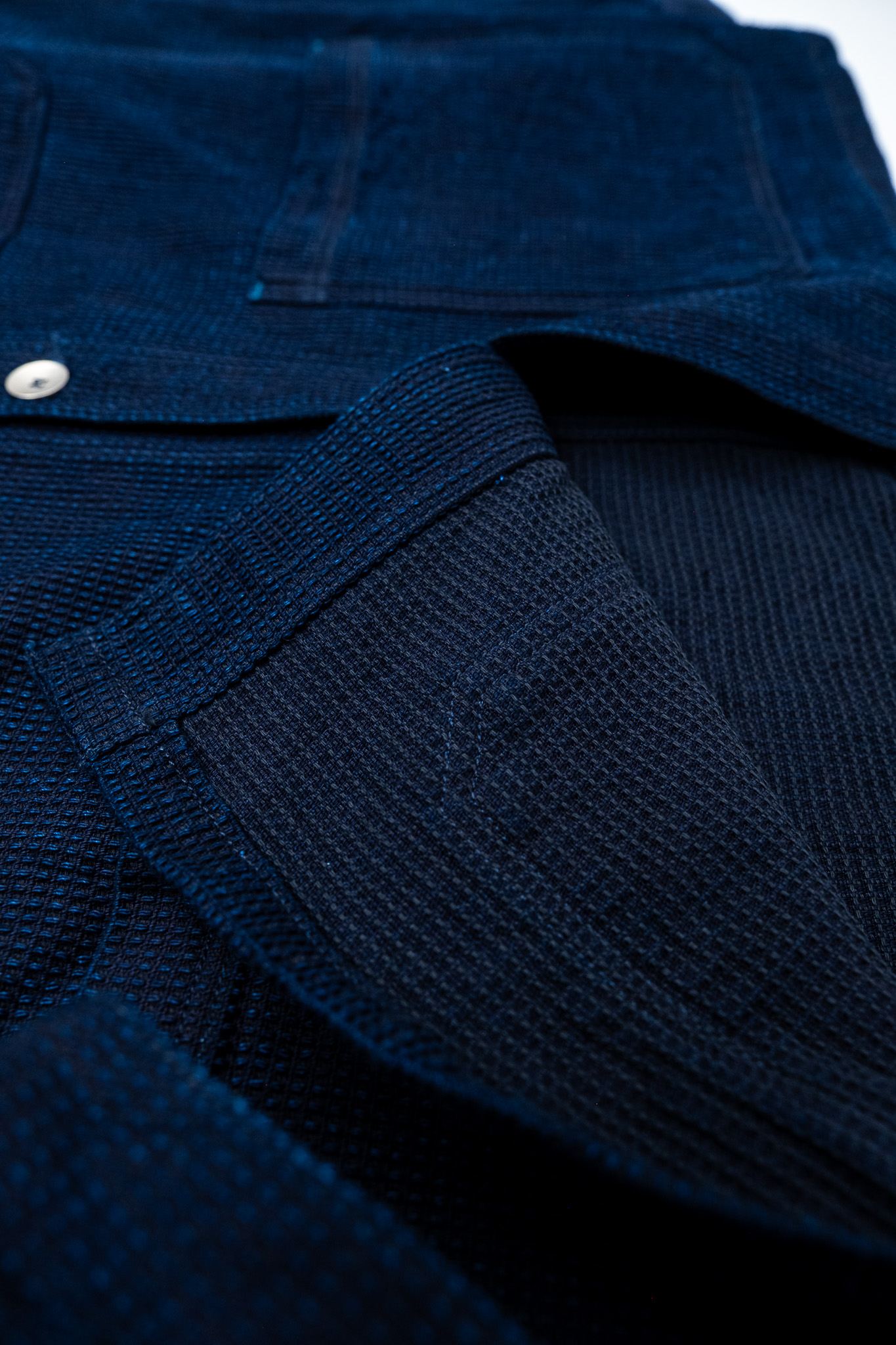 Omoto Denim - 3750 12oz Cube Sashiko Denim Chore Jacket - 9