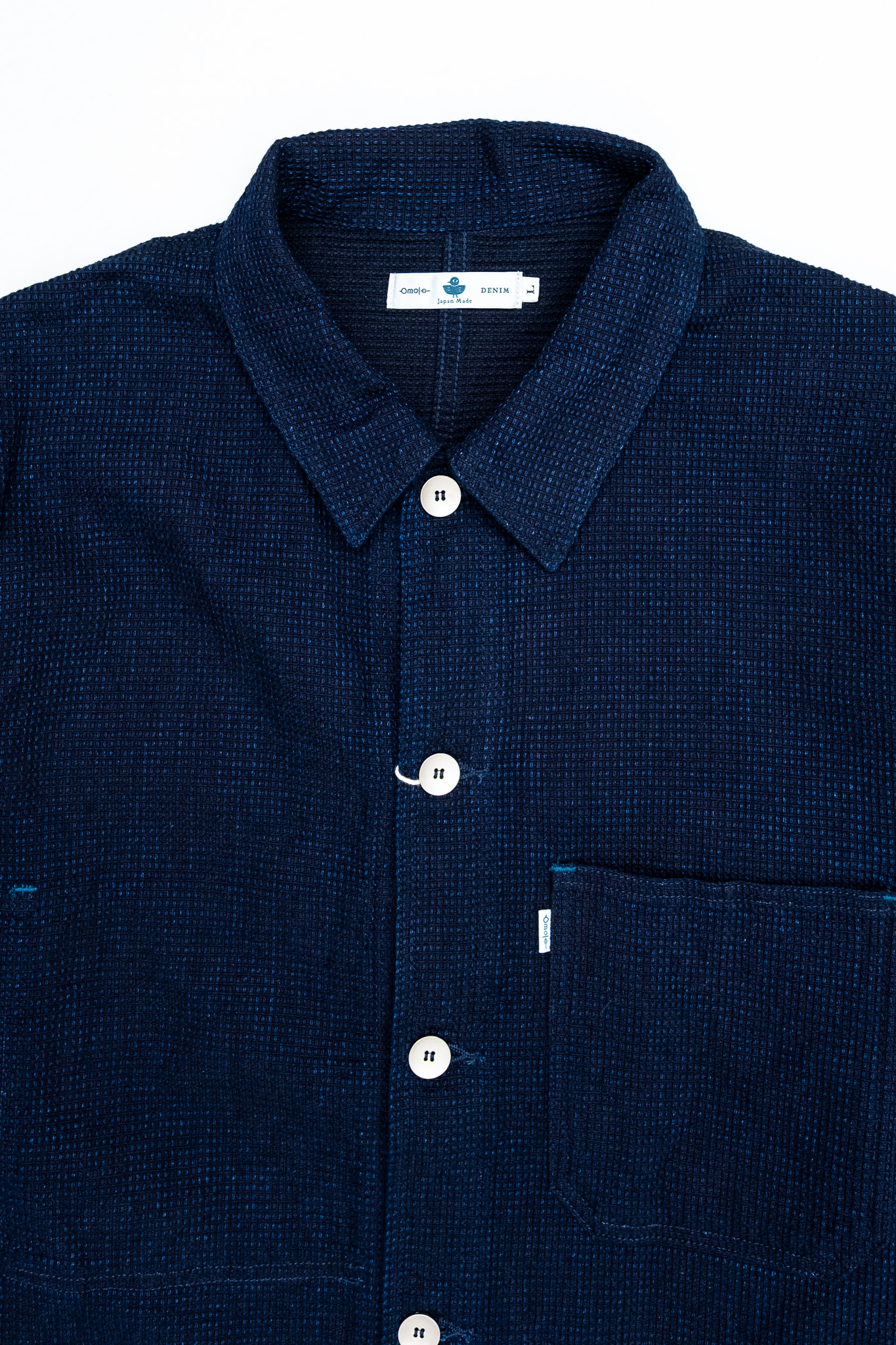 Omoto Denim - 3750 12oz Cube Sashiko Denim Chore Jacket - 4