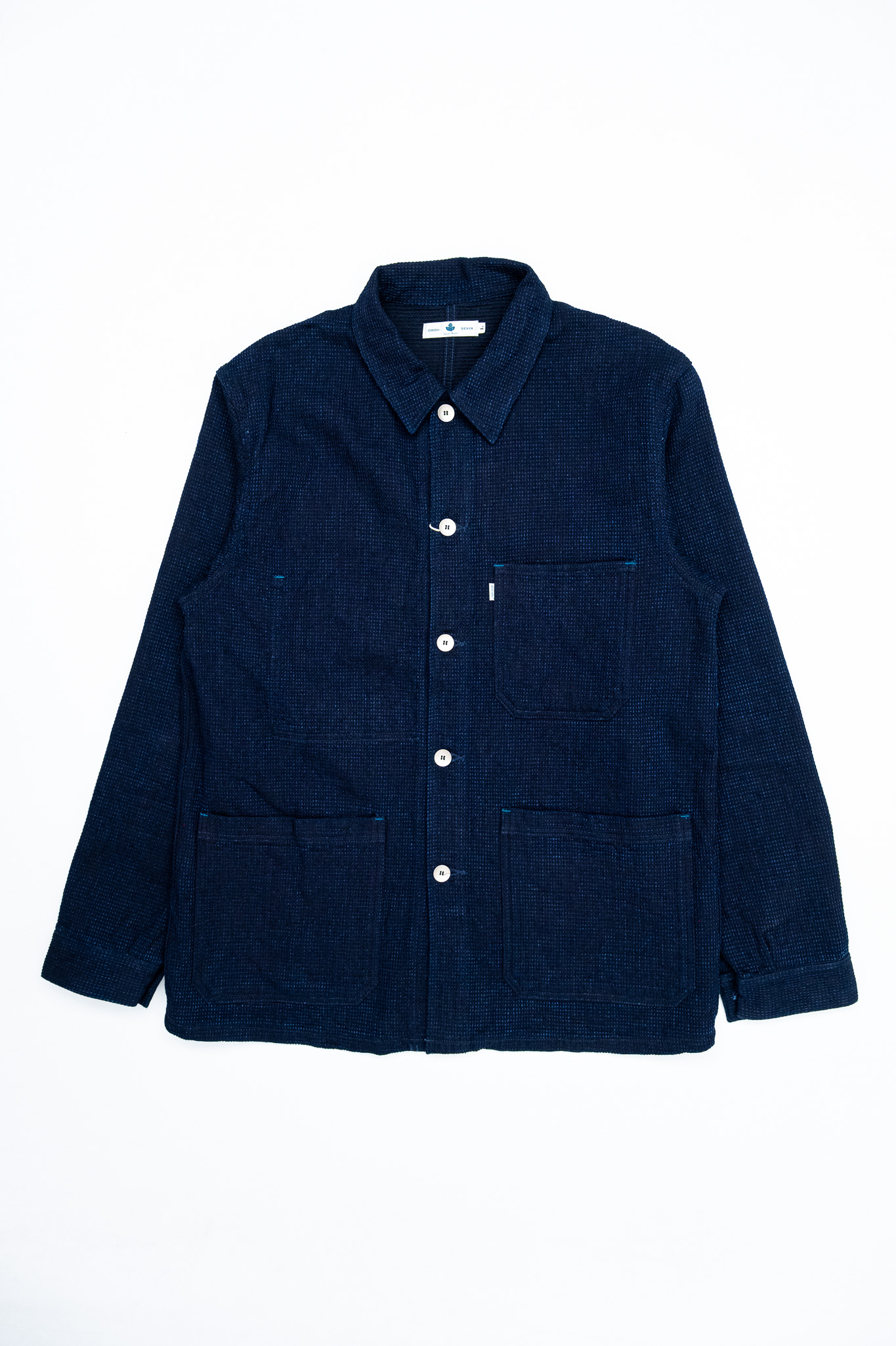 Omoto Denim - 3750 12oz Cube Sashiko Denim Chore Jacket - Göteborg
