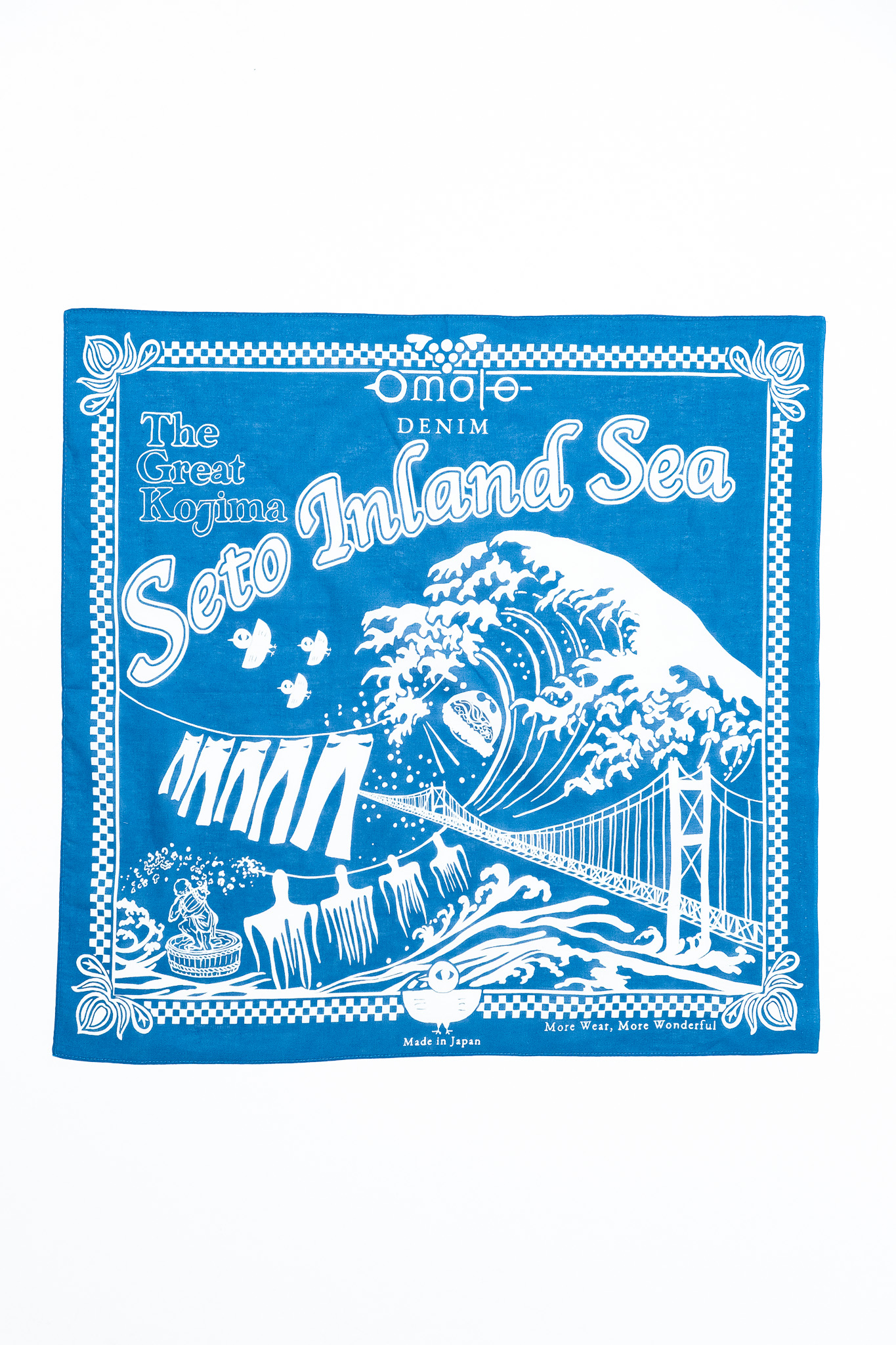 Omoto Denim - 9302 Reveal Kojima Bandana Blue - 2