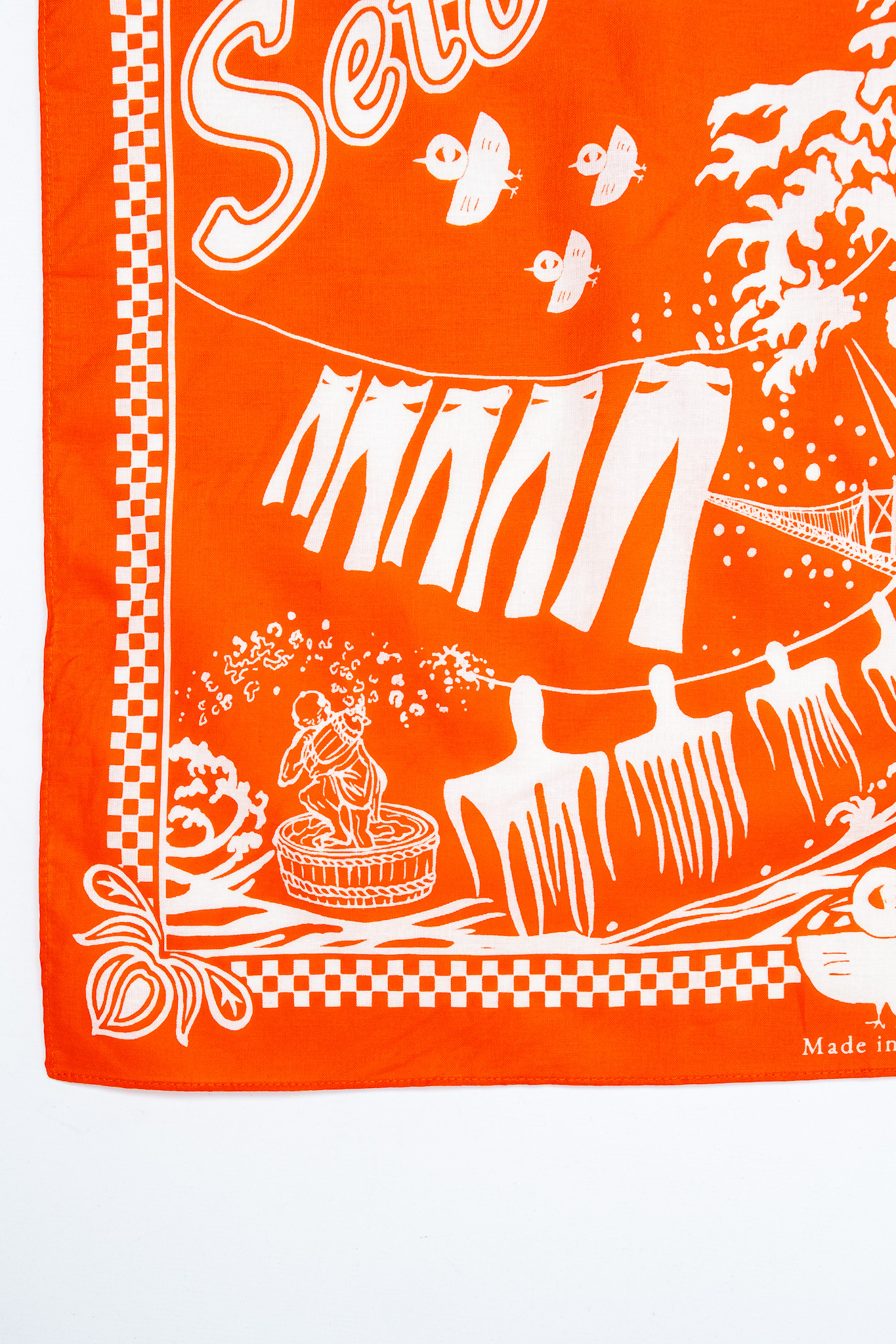 Omoto Denim - 9302 Reveal Kojima Bandana Orange - Göteborg Manufaktur