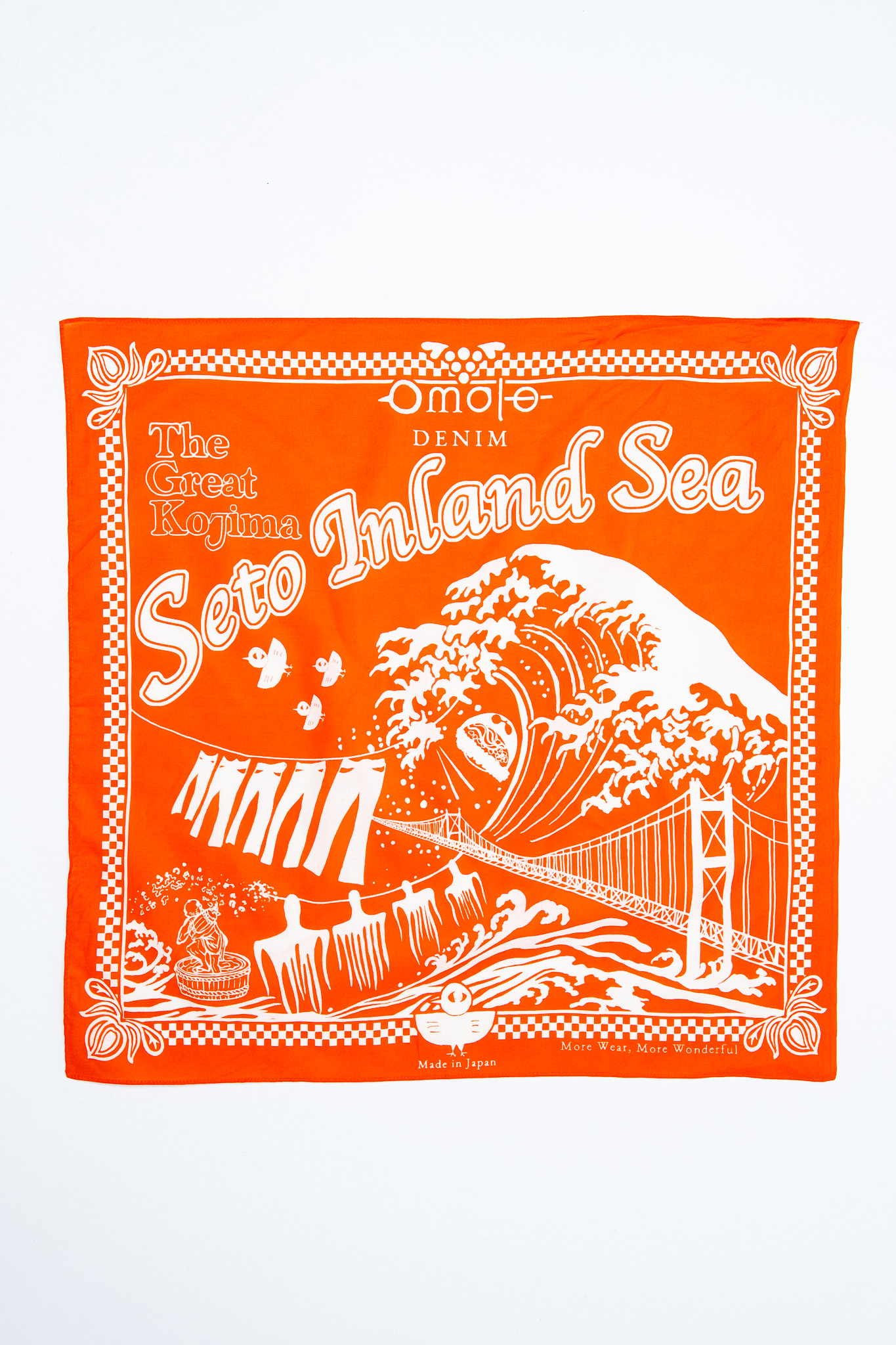 Omoto Denim - 9302 Reveal Kojima Bandana Orange - Göteborg Manufaktur