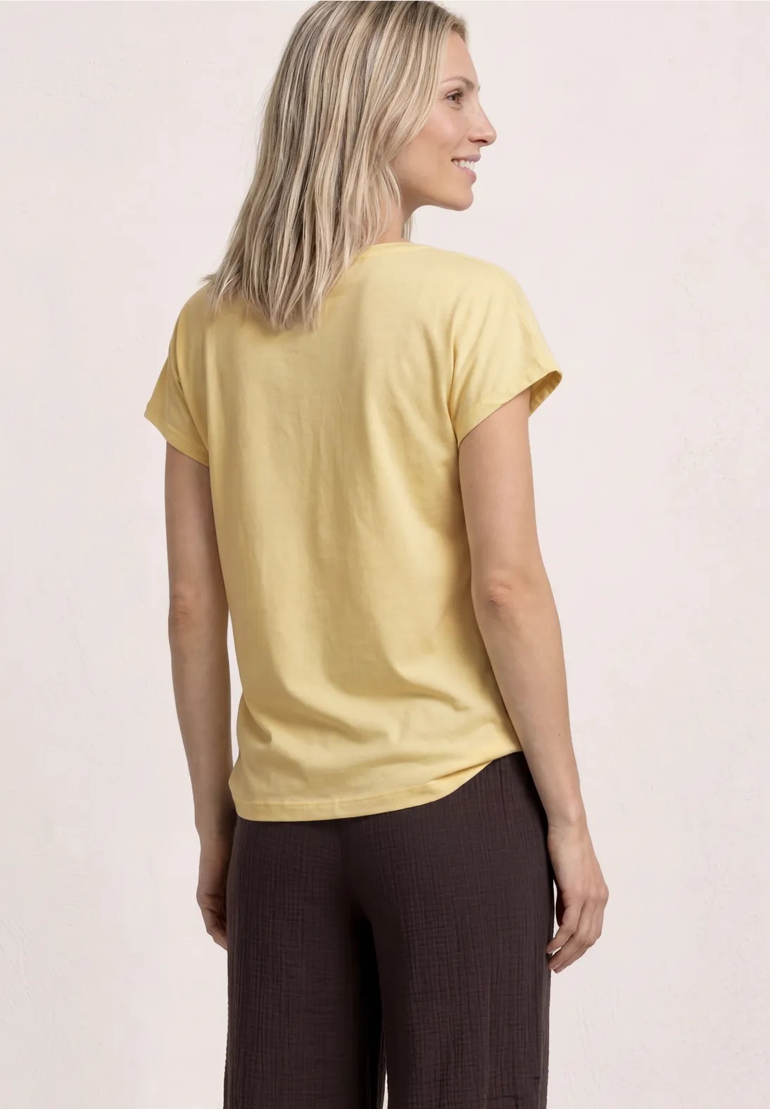 EOS Foil Partprint Shirt - Soft Yellow -Street One - 3
