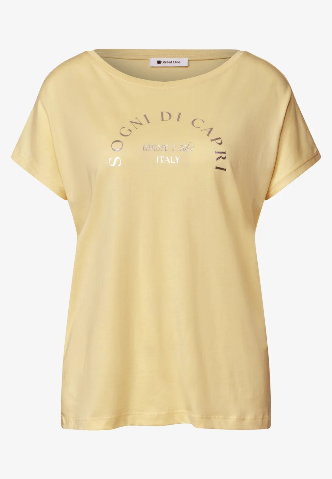 EOS Foil Partprint Shirt - Soft Yellow -Street One - 4