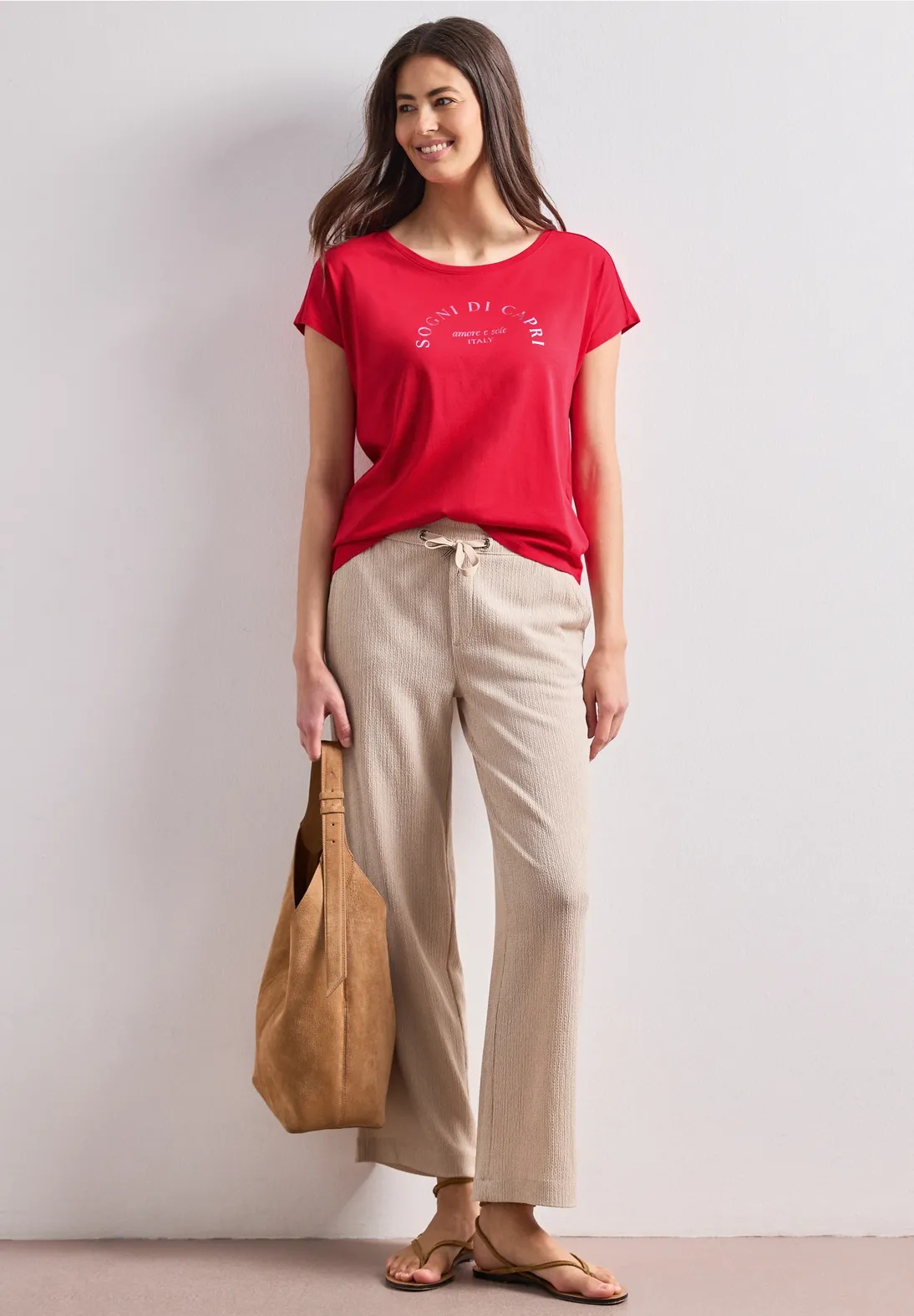 EOS Foil Partprint Shirt - Salsa Red -Street One