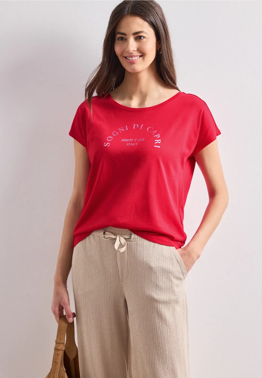EOS Foil Partprint Shirt - Salsa Red -Street One