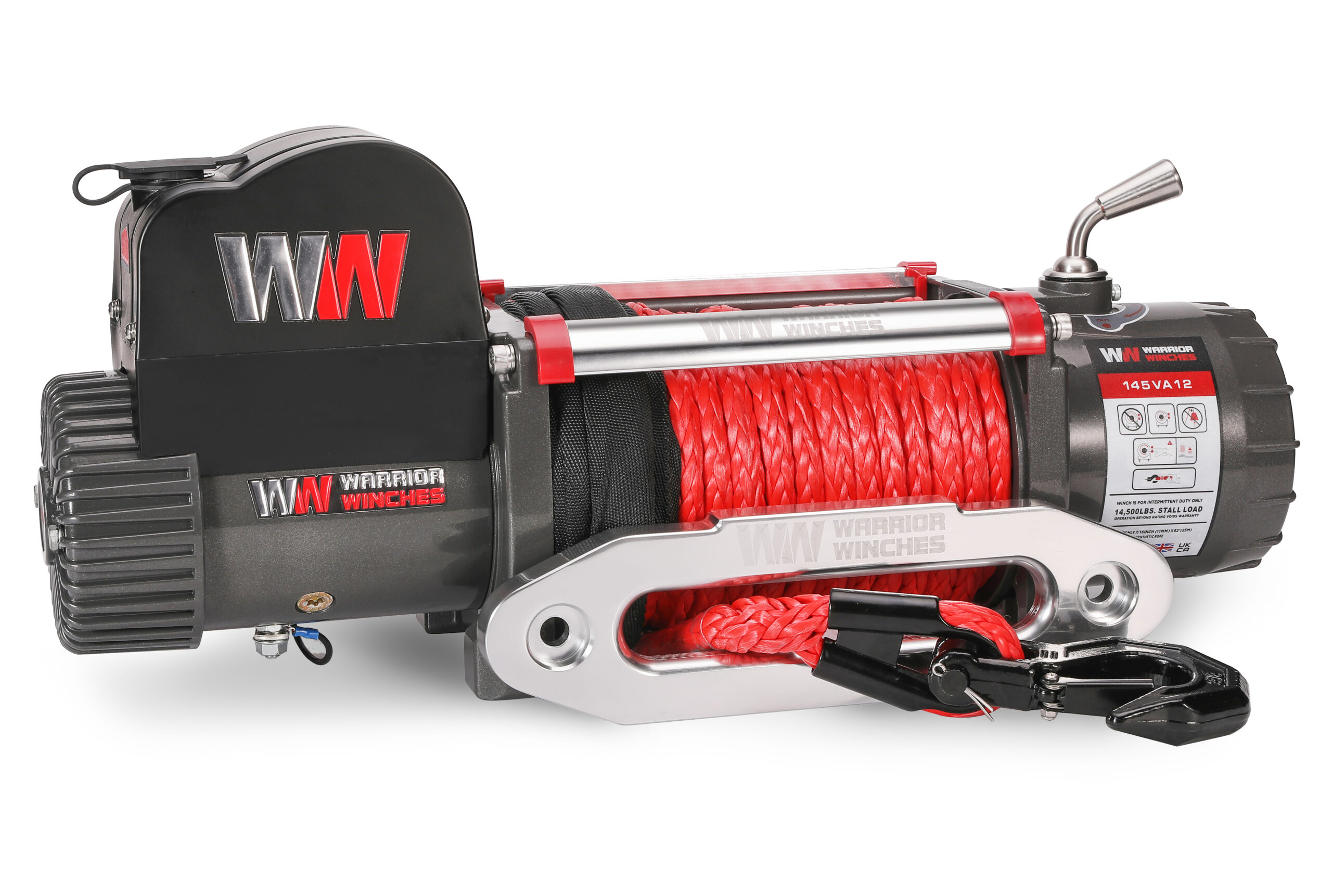 Spil Warrior Winches Samurai 14500 - Armortek syntetisk tov 12V