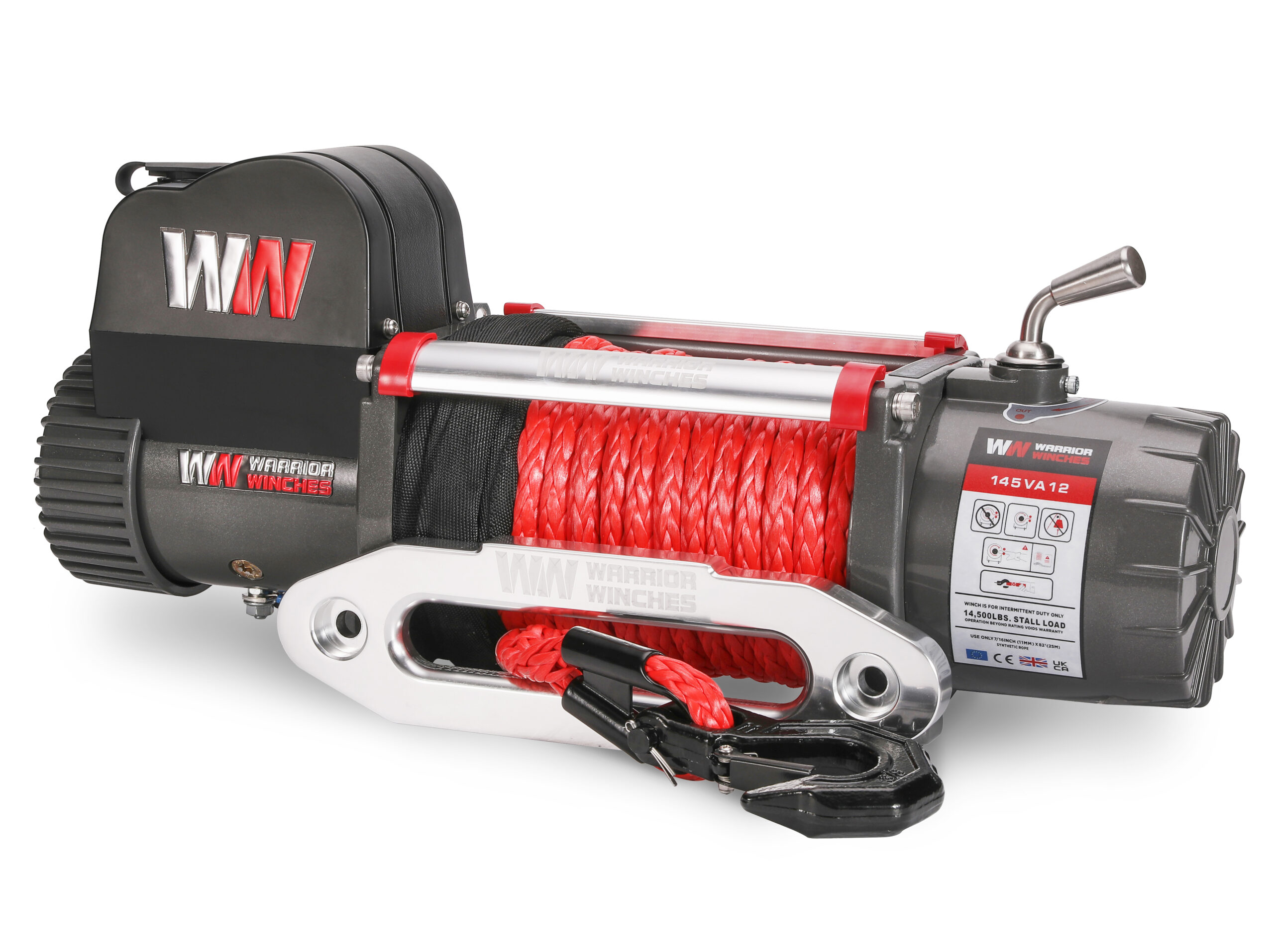 Spil Warrior Winches Samurai 14500 - Armortek syntetisk tov 12V - 5