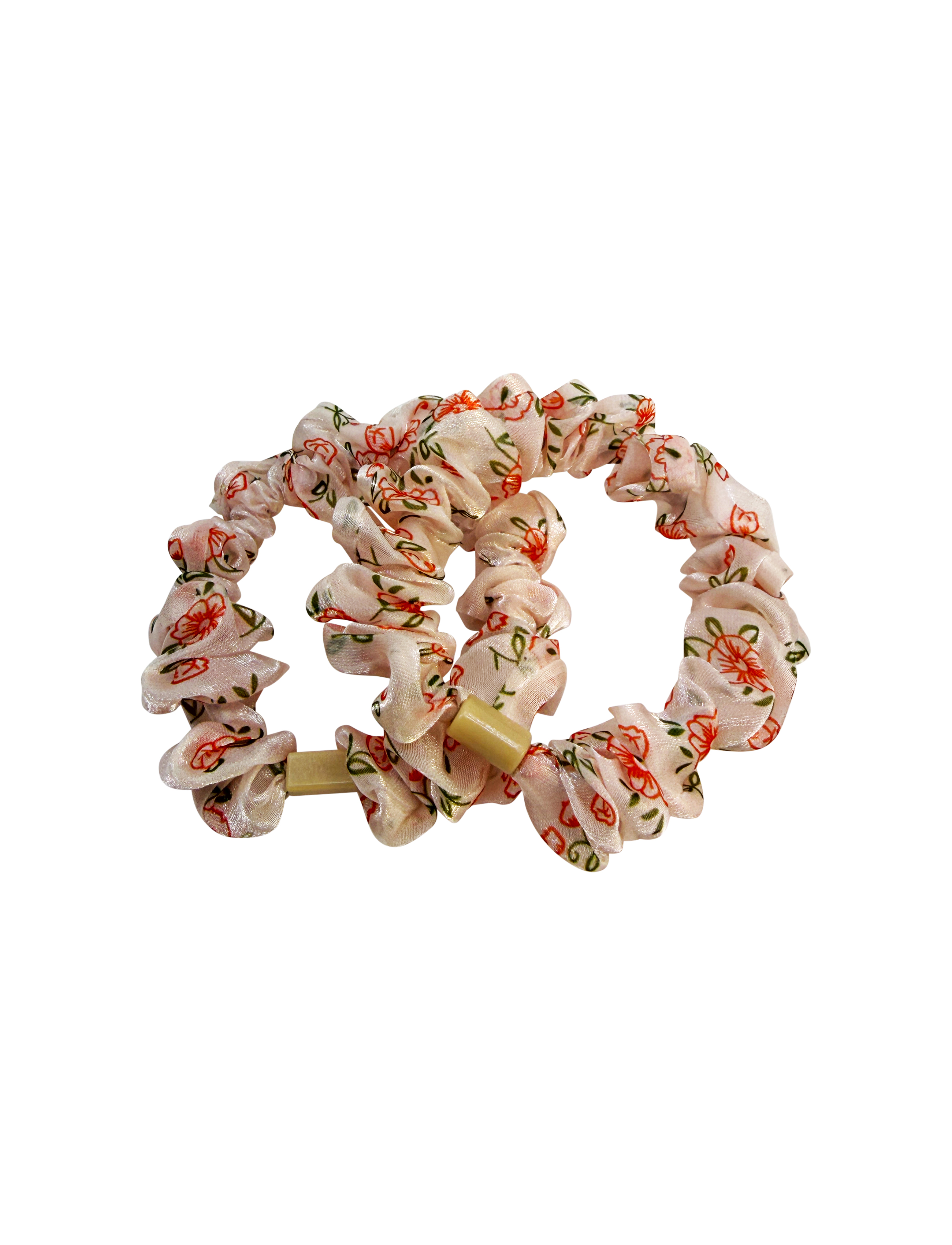 ALBA PATTERN SCRUNCHIE PINK 2 PCS