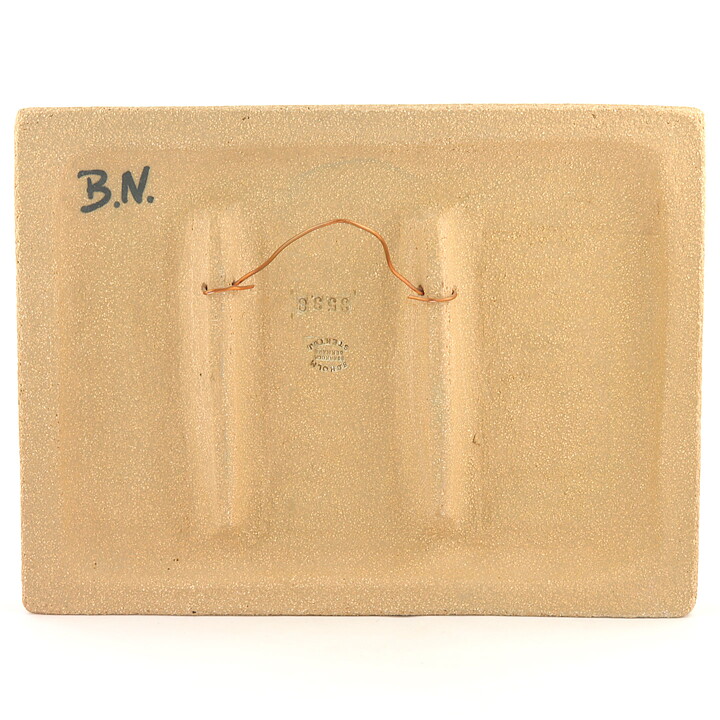 ジョセフ・サイモン  馬モチーフのカラフルな陶板  33cm  1960年代