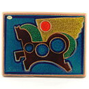 Josef Simon (1960s) Colorful Wall Plaque with Horse Motif 33 cm