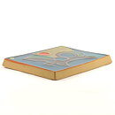 Josef Simon (1960s) Colorful Wall Plaque with Horse Motif 33 cm