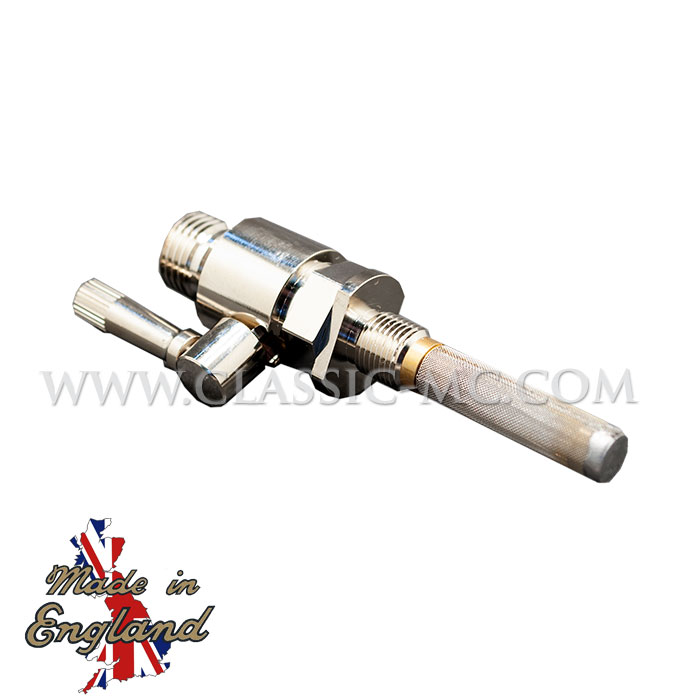 PETROL TAP, 1/8X1/4 ROUND LEVER STAINLESS