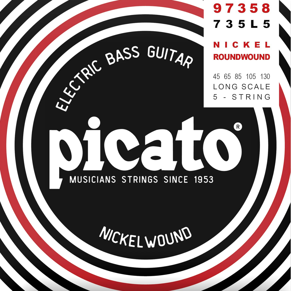 Picato Nickel Roundwound Bass Strings 045-130 (5-string)