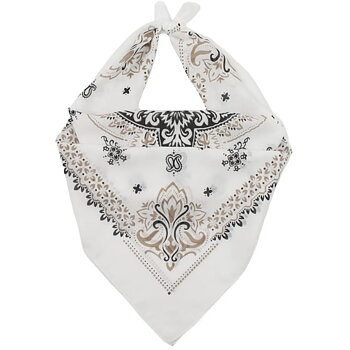 Qnuz - Paisley Scarf  White