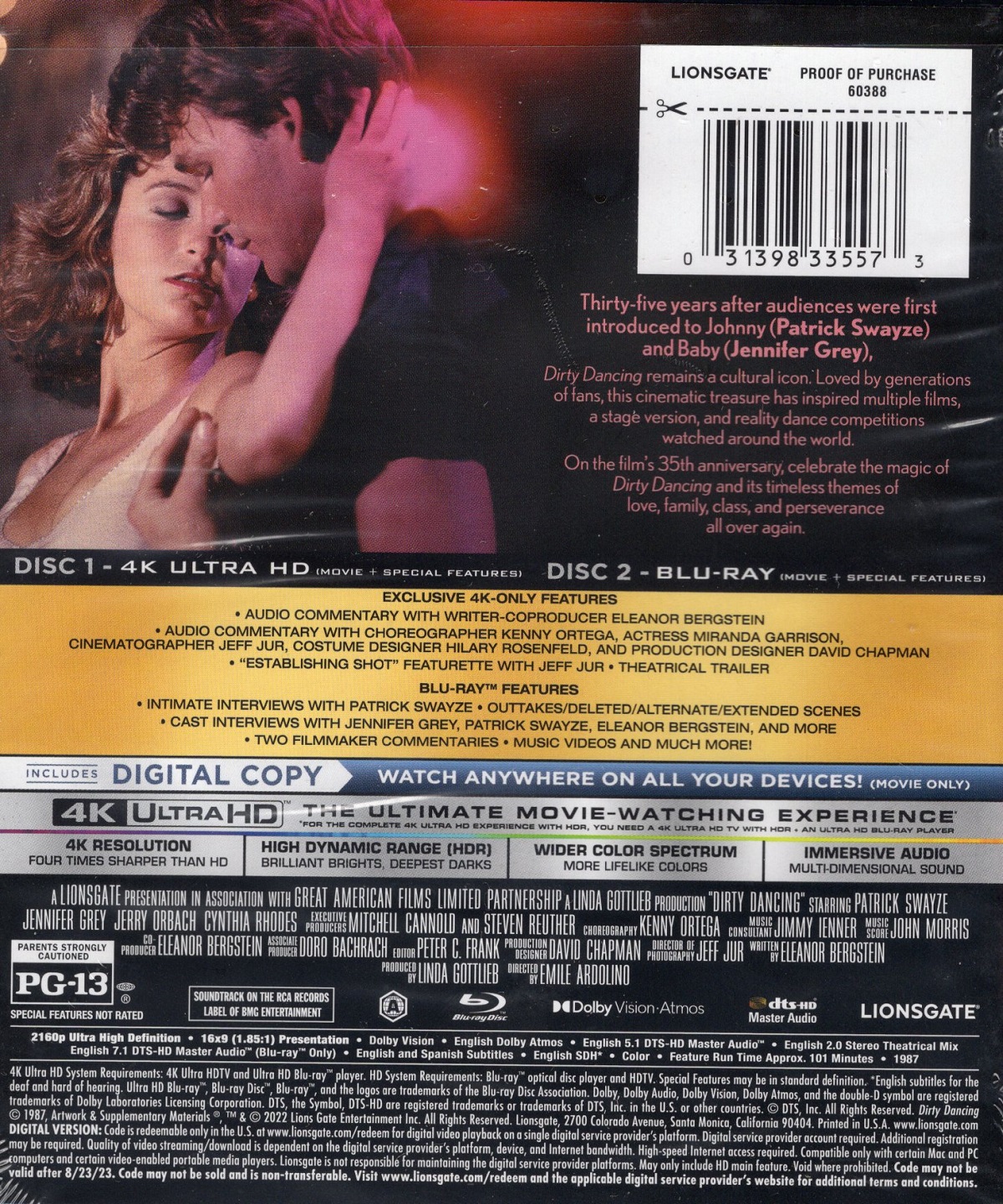 Dirty Dancing (ej svensk text) (4K Ultra HD + Blu-ray) - 2