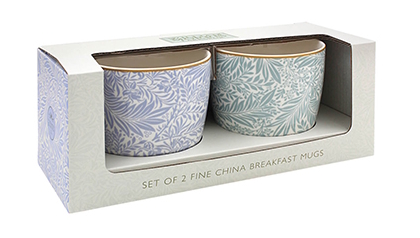 William Morris Larkspur Mix - 2-pack frukostmuggar i presentkartong - 2