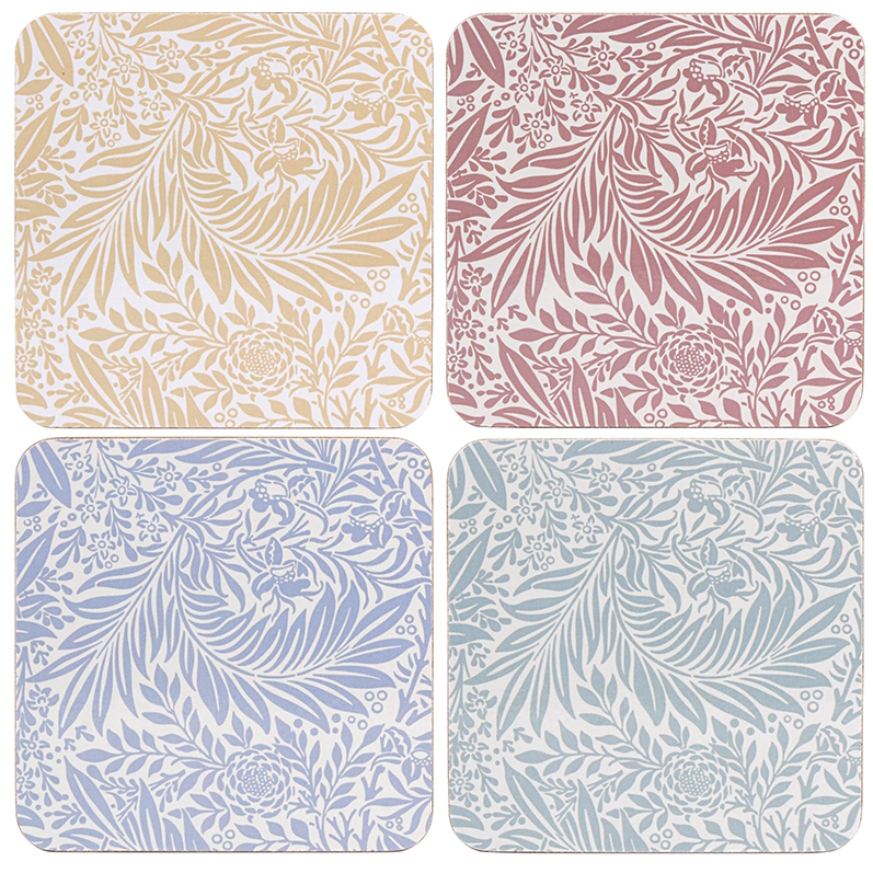 William Morris Larkspur Mix - Glasunderlägg 4-pack