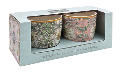 William Morris Pimpernel Mix - 2-pack frukostmuggar i presentkartong - 2