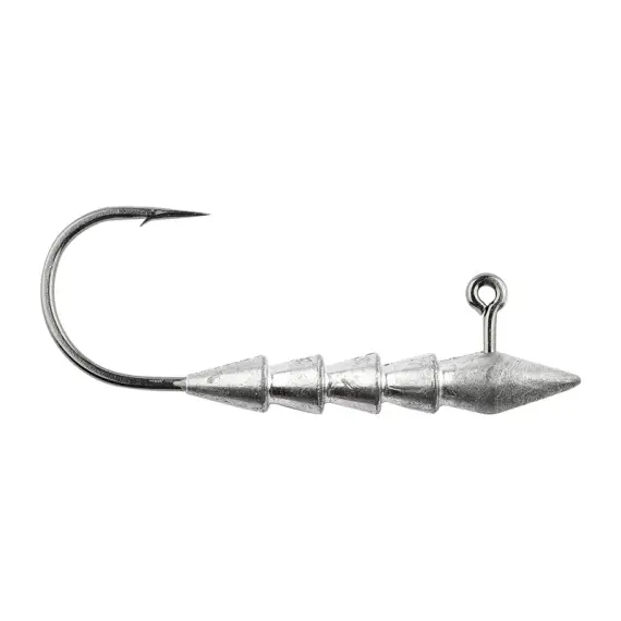 Jig hook with integrated weight along the shank, developed for hover rig fishing where a natural and floating presentation is essential. 2-pack