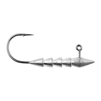 Jiggkrok med integrerad vikt längs skaftet, utvecklad för hover rig-fiske där en naturlig och svävande presentation är avgörande. 2-pack
