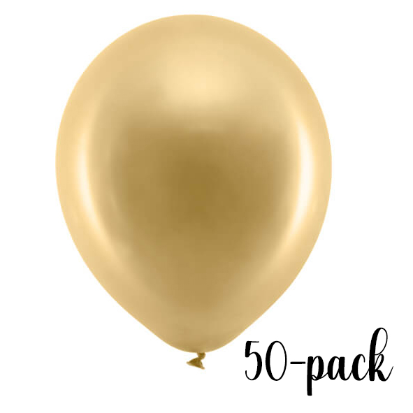 Ballonger metallic - Guld - 50-pack