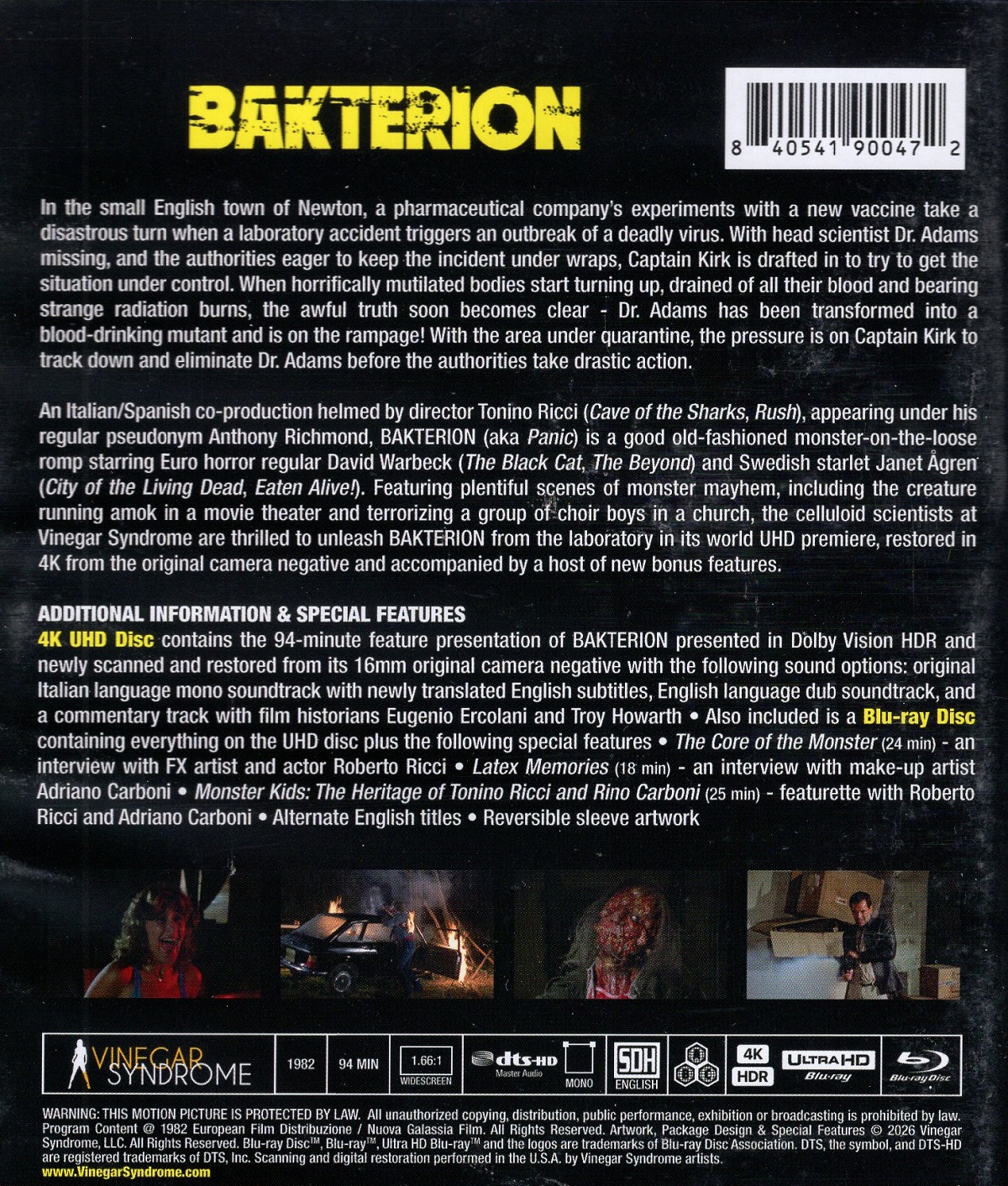 Bakterion (aka Panic) (ej svensk text) (4K Ultra HD + Blu-ray) - 2