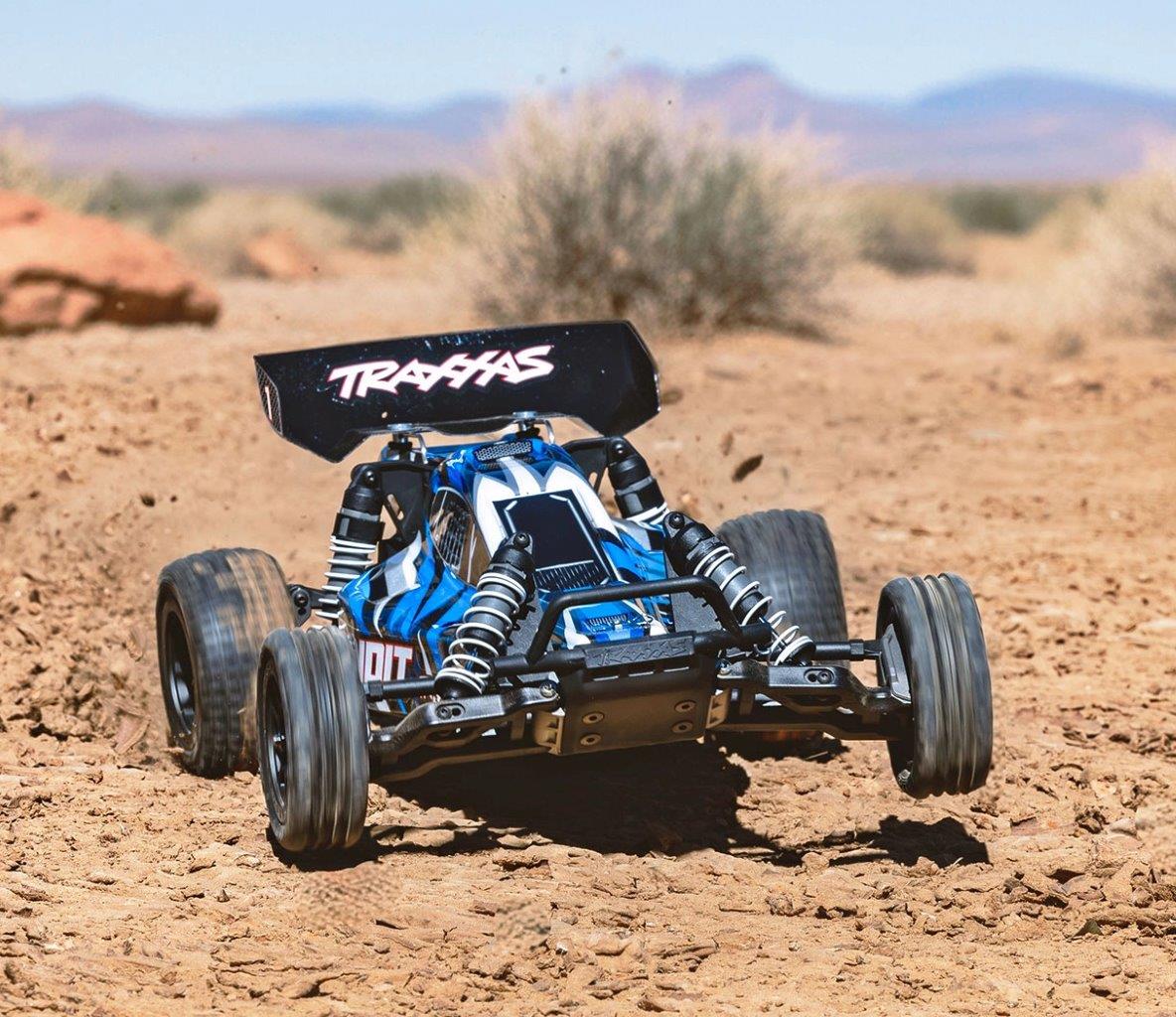 Traxxas Bandit 2WD 1/10 RTR TQ EHD Blue-X USB-C Laddare/ 7 cell NiMH 3000mAh - 4