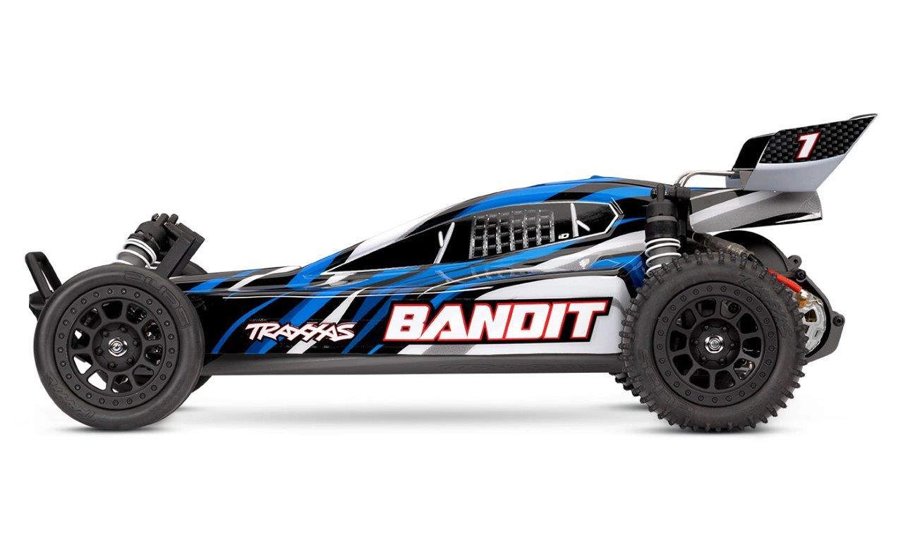 Traxxas Bandit 2WD 1/10 RTR TQ EHD Blue-X USB-C Laddare/ 7 cell NiMH 3000mAh - 3