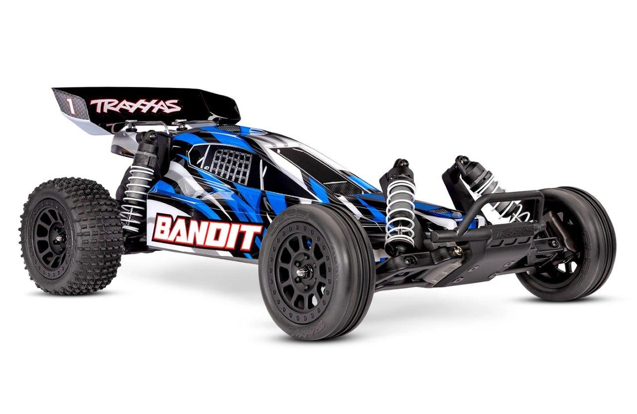 Traxxas Bandit 2WD 1/10 RTR TQ EHD Blue-X USB-C Laddare/ 7 cell NiMH 3000mAh