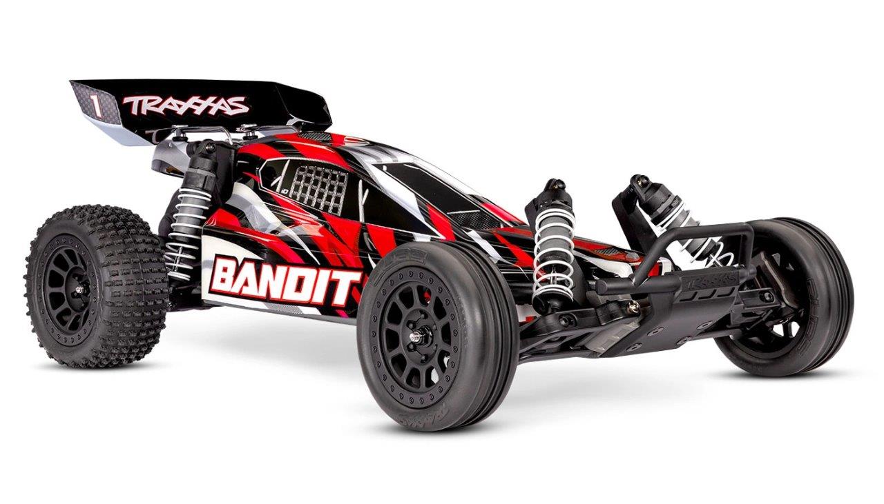 Traxxas Bandit 2WD 1/10 RTR TQ EHD Red-X USB-C Laddare/ 7 cell NiMH 3000mAh
