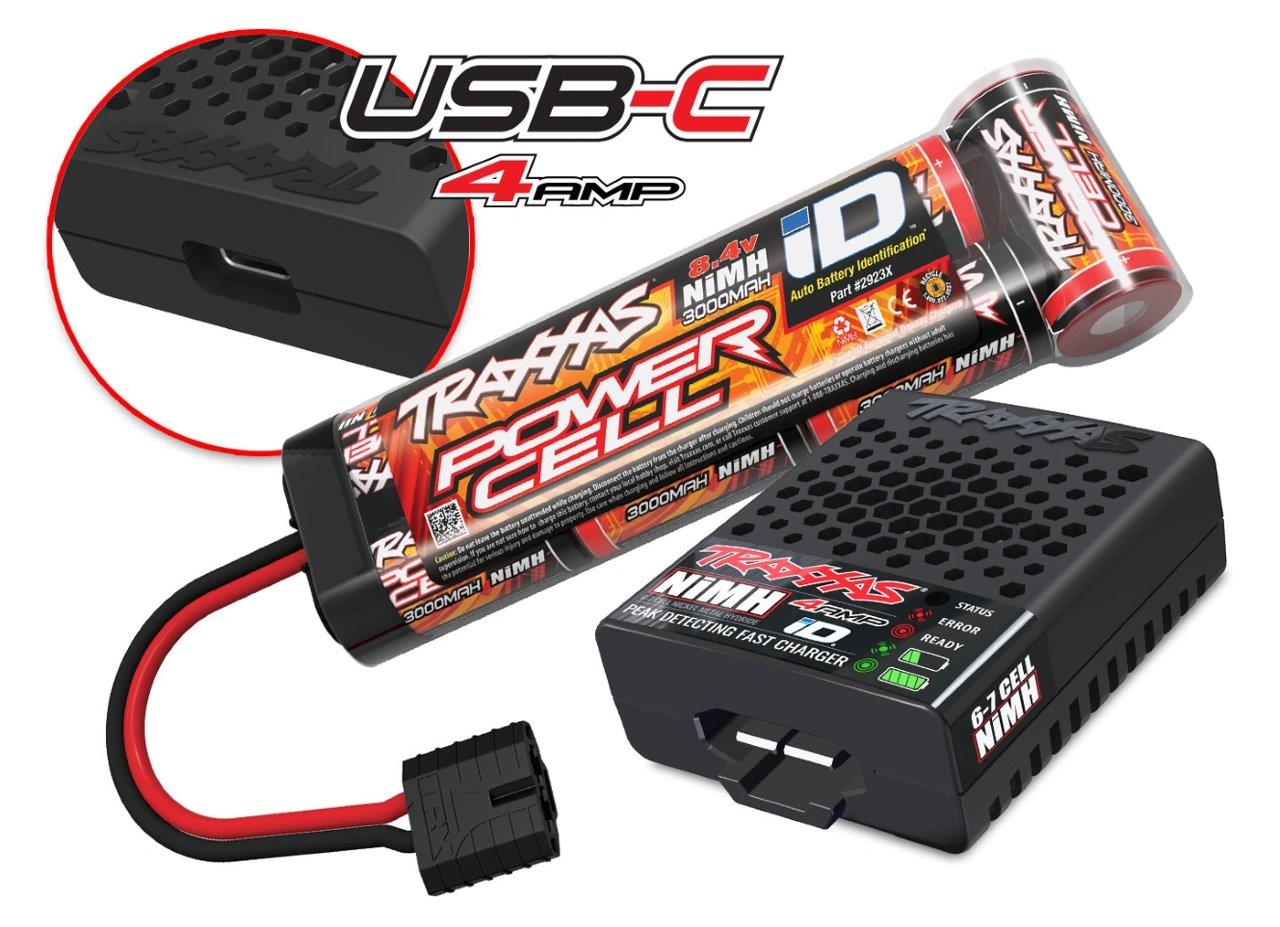 Traxxas Bandit 2WD 1/10 RTR TQ EHD Red-X USB-C Laddare/ 7 cell NiMH 3000mAh - 14