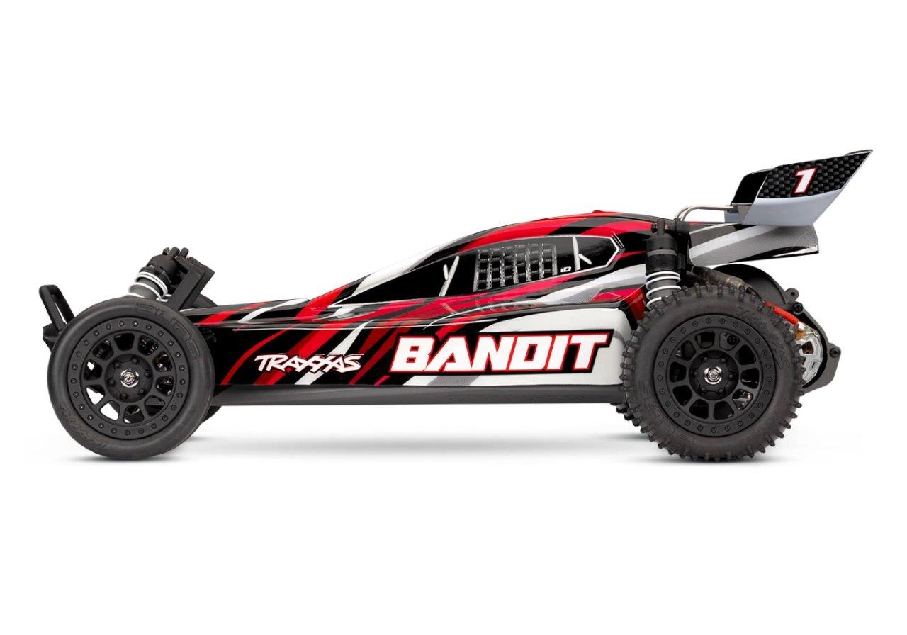 Traxxas Bandit 2WD 1/10 RTR TQ EHD Red-X USB-C Laddare/ 7 cell NiMH 3000mAh - 2