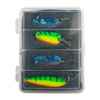 Färdigt mixpack med fiskedrag från Darts. Denna box innehåller 4st drag som är perfekta för abborre, gädda, öring, regnbåge m.m.