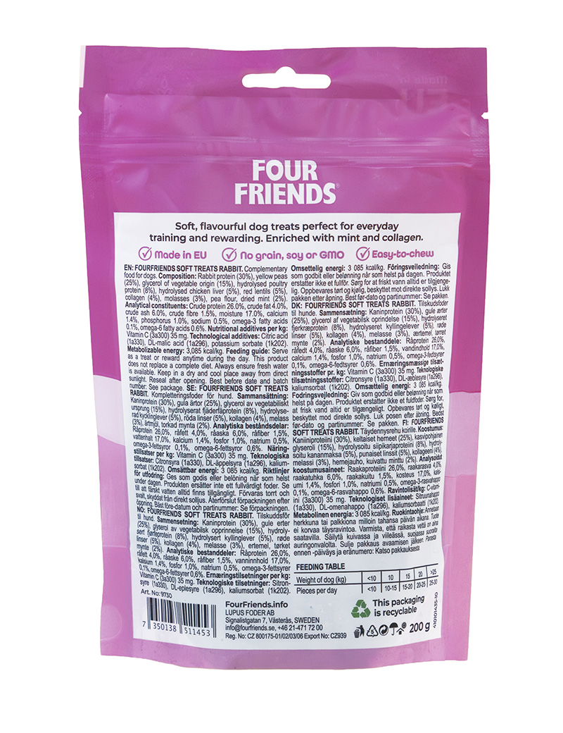 Four Friends  Soft Treats Rabbit 200g - 2