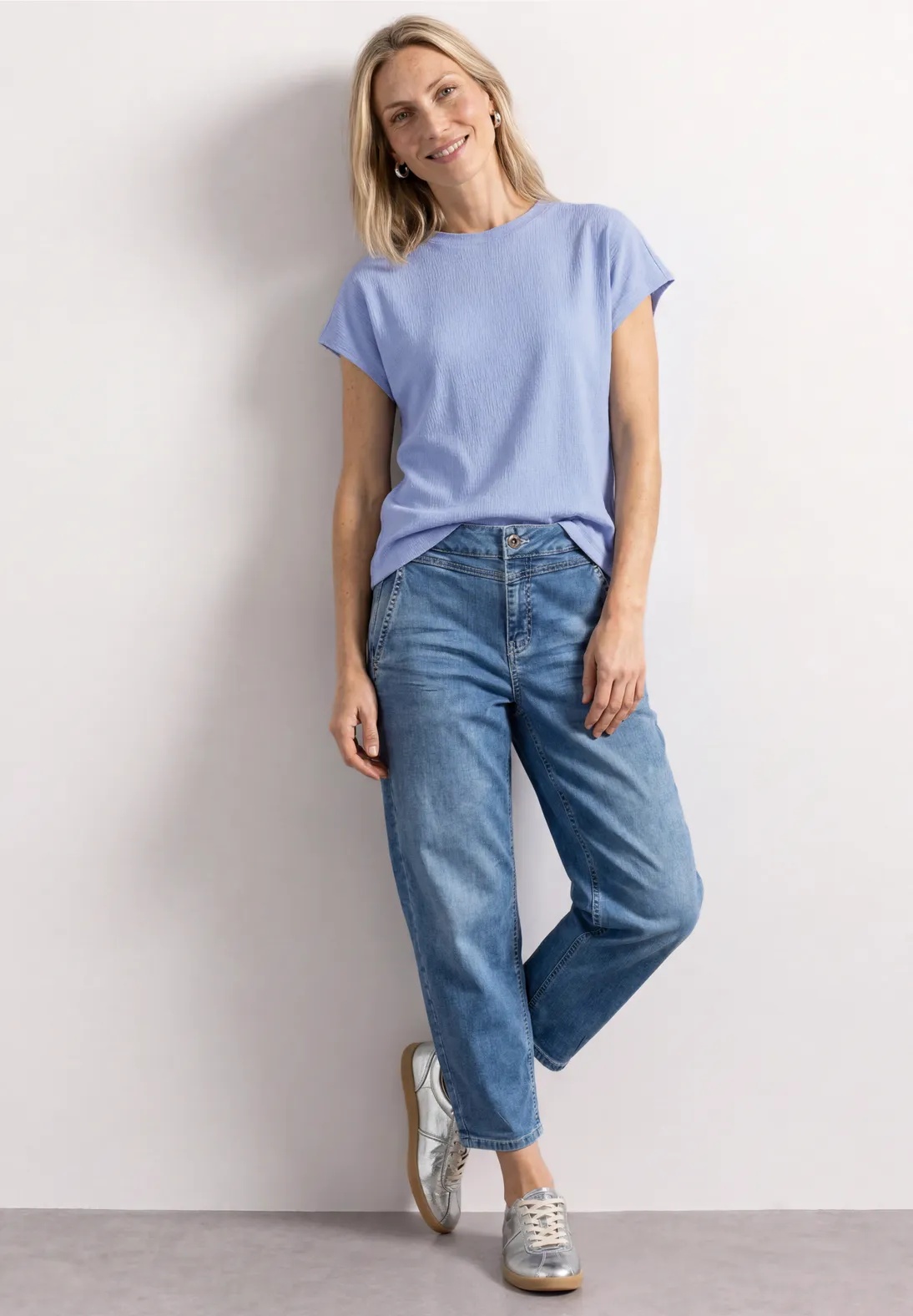 Structure Mix Shirt - Cashmere Blue - Street One - 4