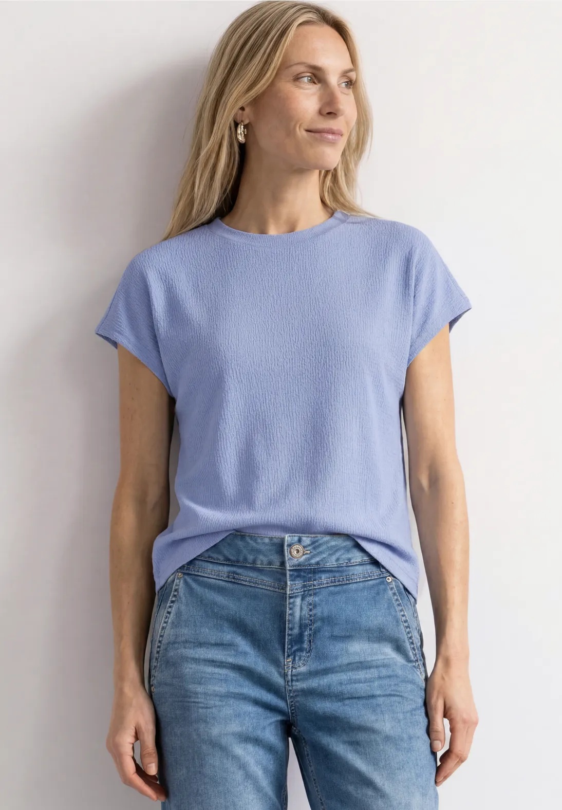 Structure Mix Shirt - Cashmere Blue - Street One