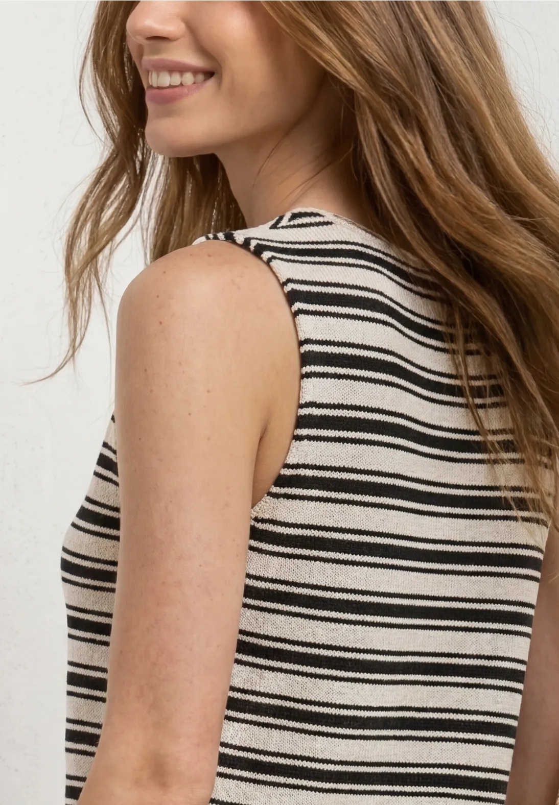 Knit Look Stripe Top - Black - Street One