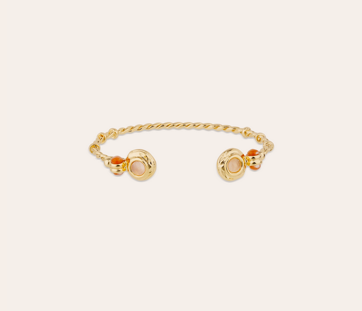 Amarante Torsade Armband Armband - Rosa kvarts