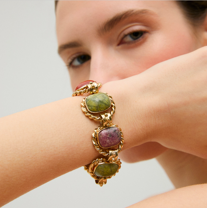 Amarant Armband - Vesconit, Karneol och Rhodonit