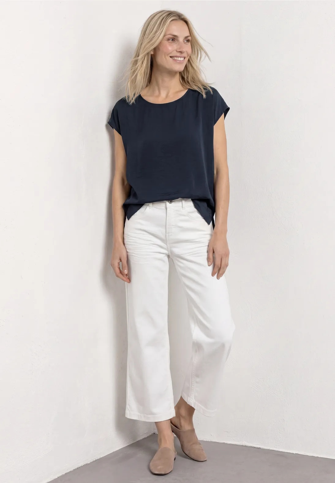 EOS Round Neck Top - Deep Blue - Street One
